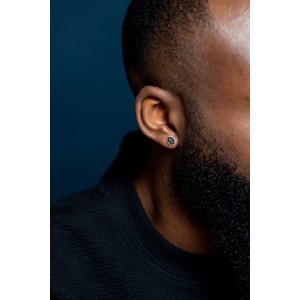 Boucles d'oreilles clous roy en acier 316l