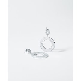 Boucles d'oreilles pendantes amarita argent blanc