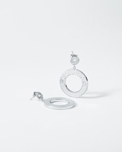 Boucles d'oreilles pendantes amarita argent blanc