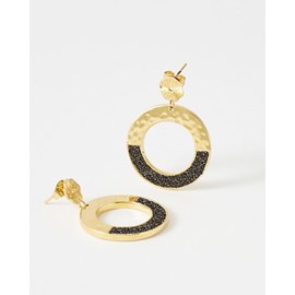 Boucles d'oreilles pendantes amarita noir sparkling