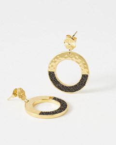 Boucles d'oreilles pendantes amarita noir sparkling