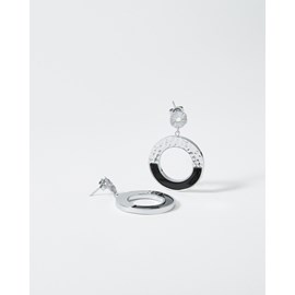 Boucles d'oreilles pendantes amarita vernis noir