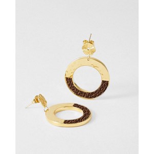 Boucles d'oreilles pendantes amarita metallic brown