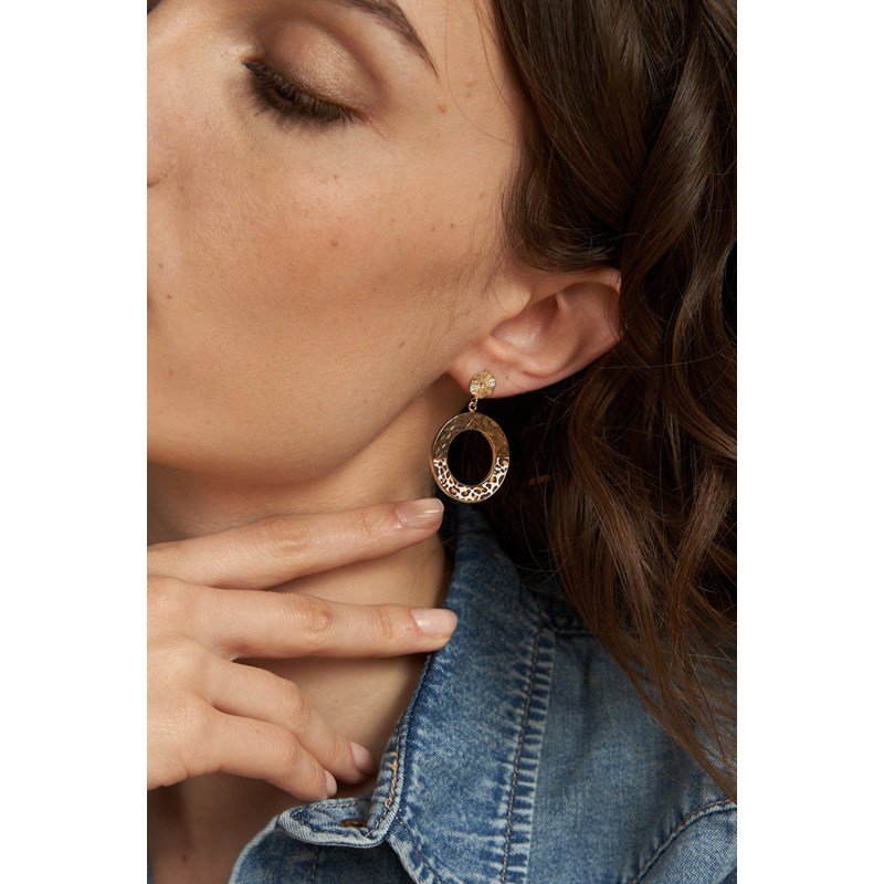 Boucles d'oreilles pendantes amarita white léo