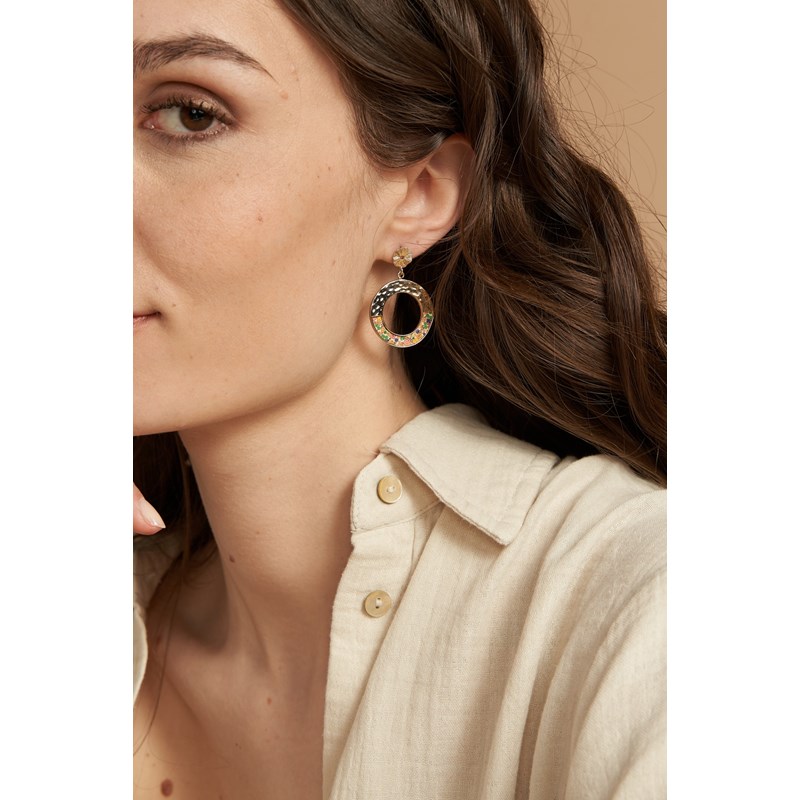 Boucles d'oreilles pendantes amarita flowerprint