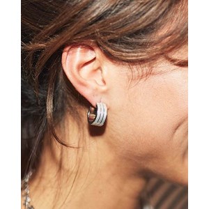 Boucles d'oreilles avery argent blanc fa