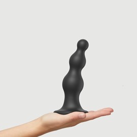 Dildo plug beads  - noir - taille l