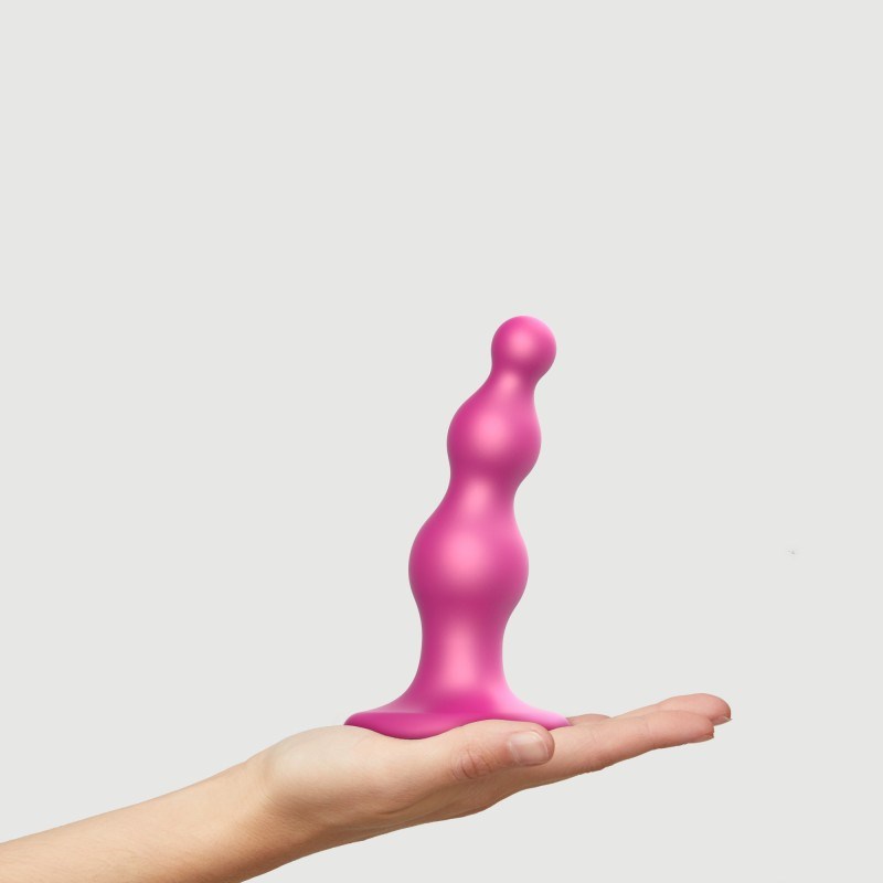 Dildo plug beads - framboise - taille s