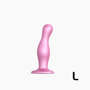 Dildo plug curvy - rose - taille l