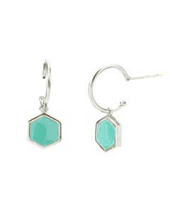 Boucles d'oreilles chiara velours jade fa