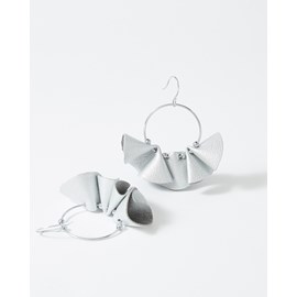 Boucles d'oreilles pendantes chloe argent blanc