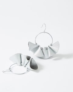 Boucles d'oreilles pendantes chloe argent blanc