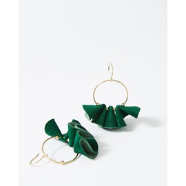 Boucles d'oreilles pendantes chloé green freak