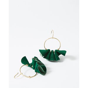 Boucles d'oreilles pendantes chloé green freak