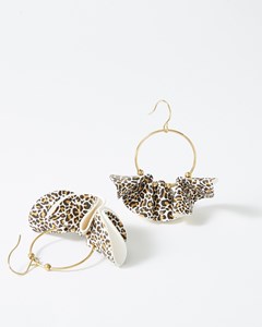 Boucles d'oreilles pendantes chloé white léo