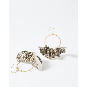 Boucles d'oreilles pendantes chloé white léo