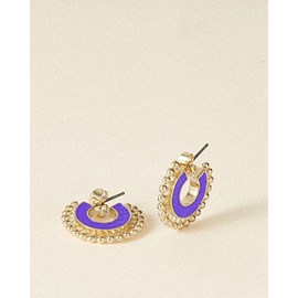 Boucles d'oreilles eudes bleu peri
