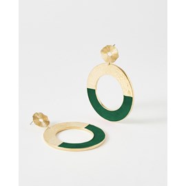 Boucles d'oreilles pendantes illusion green freak