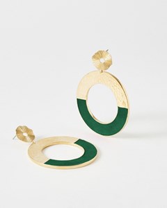 Boucles d'oreilles pendantes illusion green freak