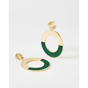 Boucles d'oreilles pendantes illusion green freak