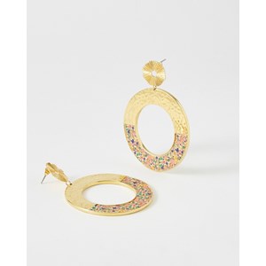 Boucles d'oreilles pendantes illusion flowerprint