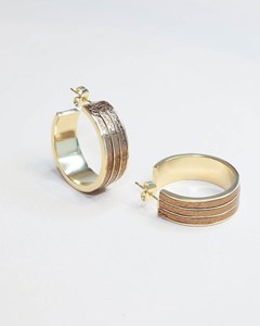 Boucles d'oreilles melody metallic brown