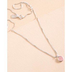 Collier rivoli pierre pink opal