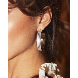 Boucles d'oreilles tamara argent blanc fa