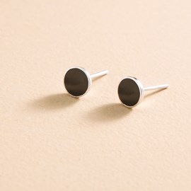 Boucles d'oreilles tory pierre black agathe