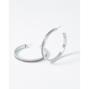 Boucles d'oreilles créoles wednesday argent sparkling