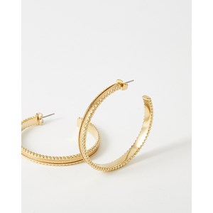 Boucles d'oreilles créoles wednesday metallic gold