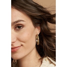 Boucles d'oreilles créoles wednesday flowerprint