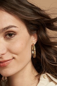 Boucles d'oreilles créoles wednesday flowerprint