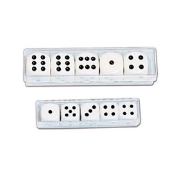 Set de 5 des de 16mm - boite cristal