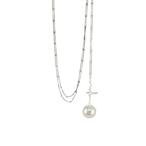 Bijou de grossesse bola avec chaîne - spirales argent