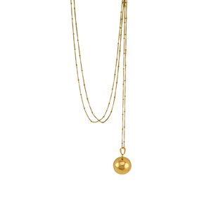 Bijou de grossesse bola avec chaîne - classique or