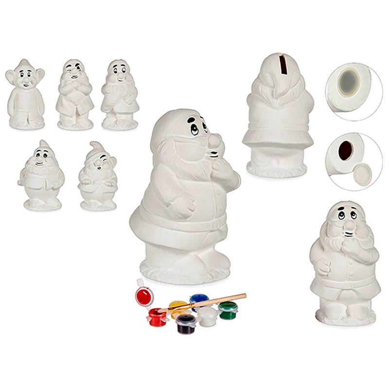 Tirelire petite à peindre design gnome. 6 designs aléatoires.