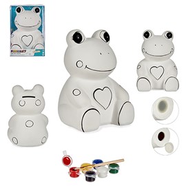 Tirelire à peindre grenouille grande