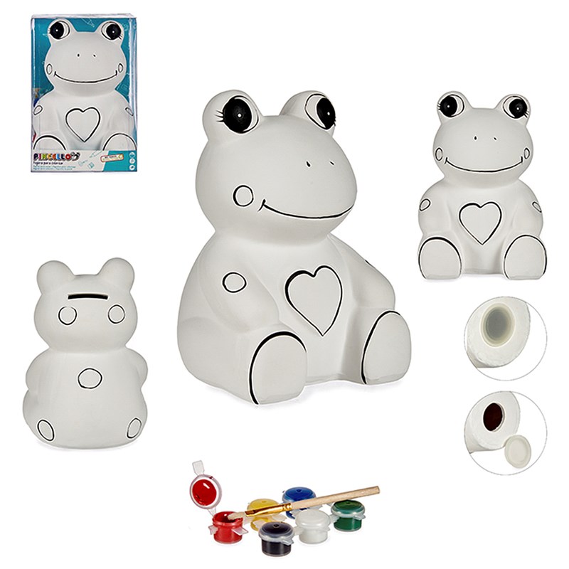 Tirelire à peindre grenouille grande