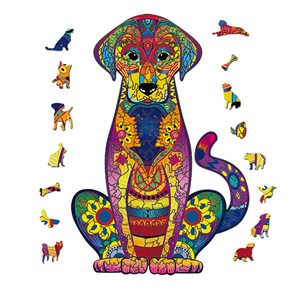 Puzzle en bois avec design de chien. 300 pièces.