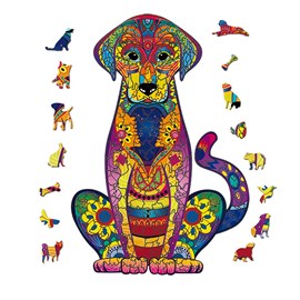 Puzzle en bois avec design de chien. 200 pièces.