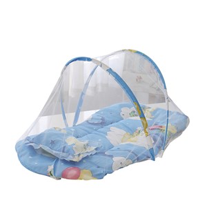 Moustiquaire pliante portable pour bébés avec matelas et oreiller. 60x58x55cm.
