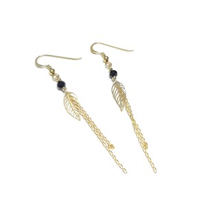 Boucles d’oreilles feuilles spinelle