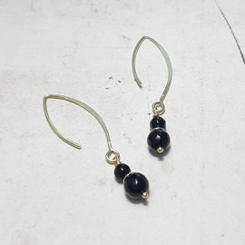 Boucles d'oreilles talisman onyx