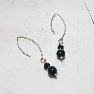 Boucles d'oreilles talisman onyx