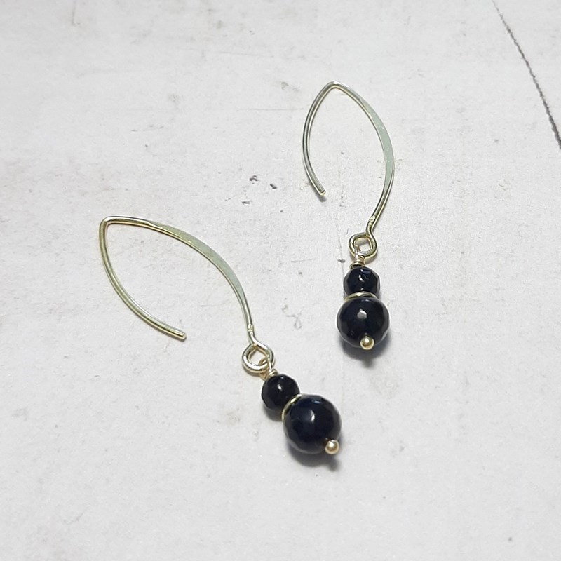 Boucles d'oreilles talisman onyx