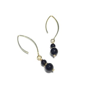 Boucles d'oreilles talisman onyx