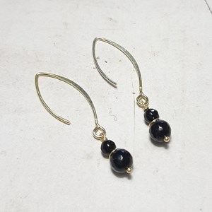 Boucles d'oreilles talisman onyx