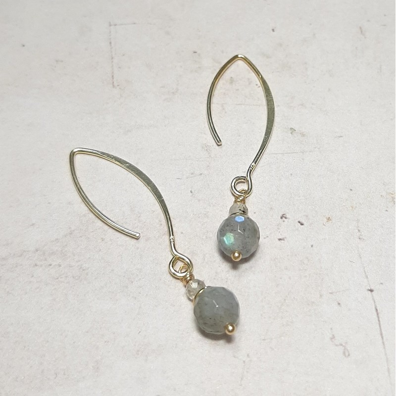 Boucles d'oreilles talisman labradorite