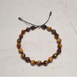 Bracelet coulissant - œil de tigre